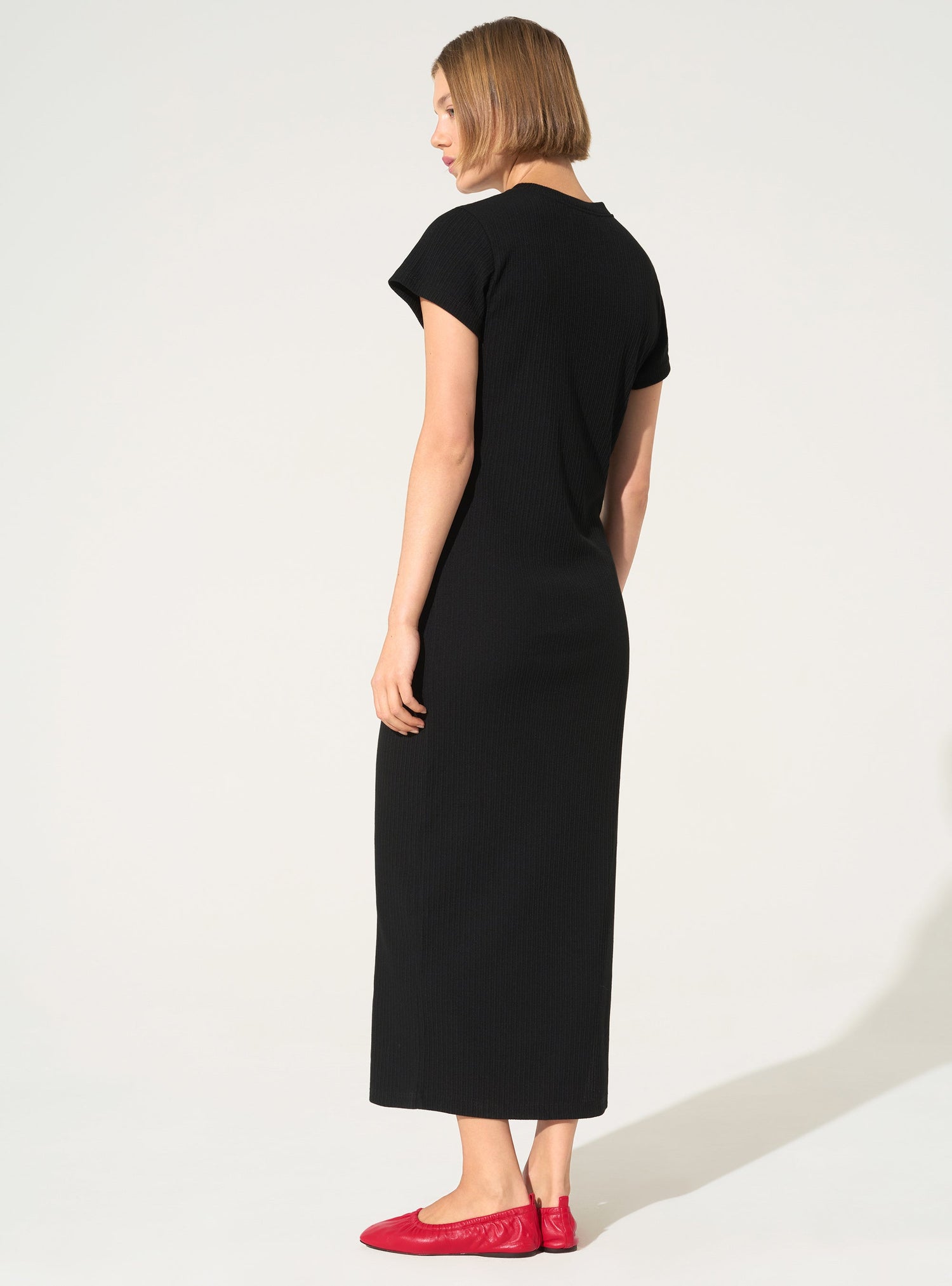 black cotton t shirt dress Faherty Women's Recycled Cotton Jersey T-Shirt Dress main image 0