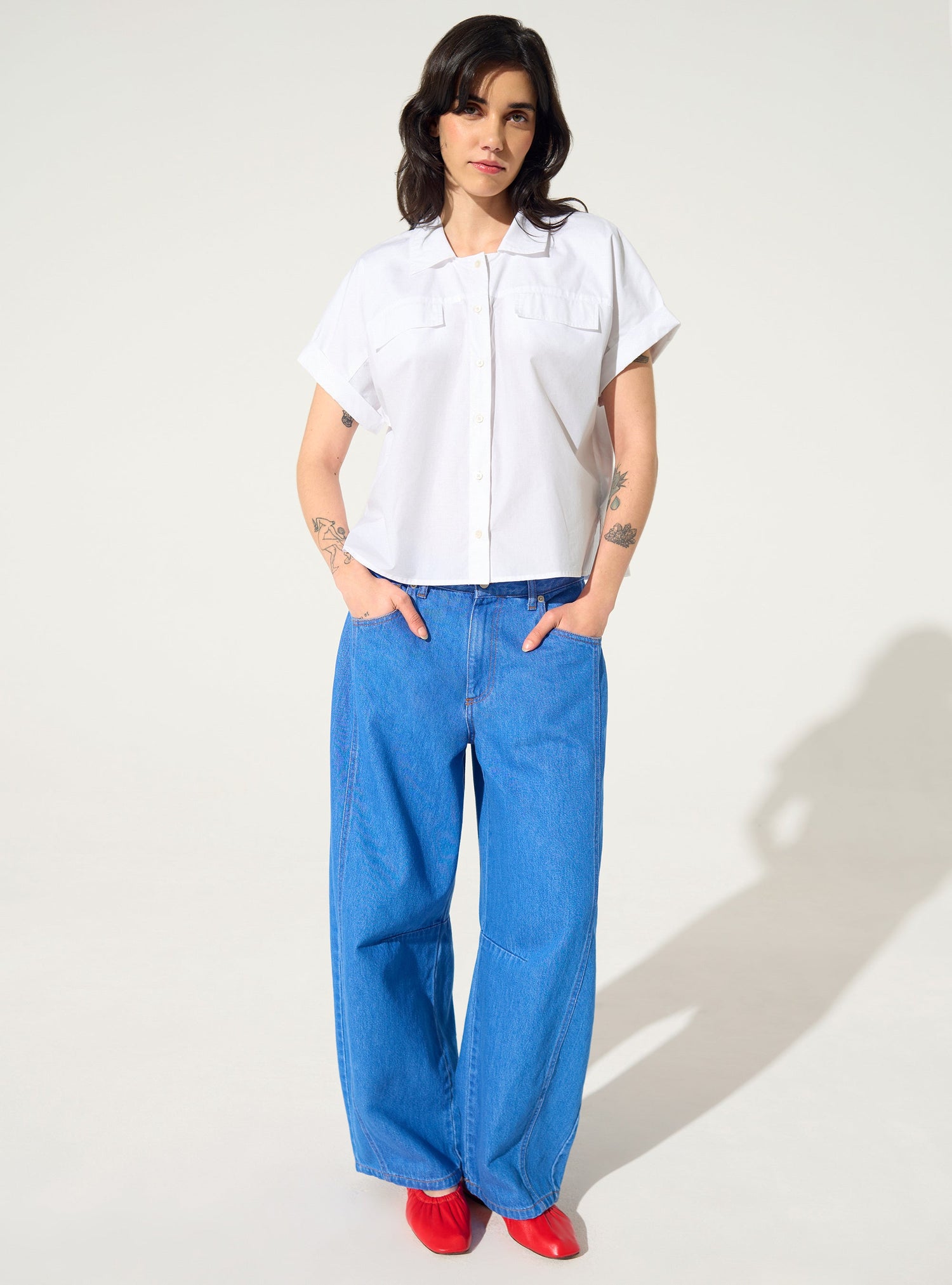 White organic cotton oversized shirt