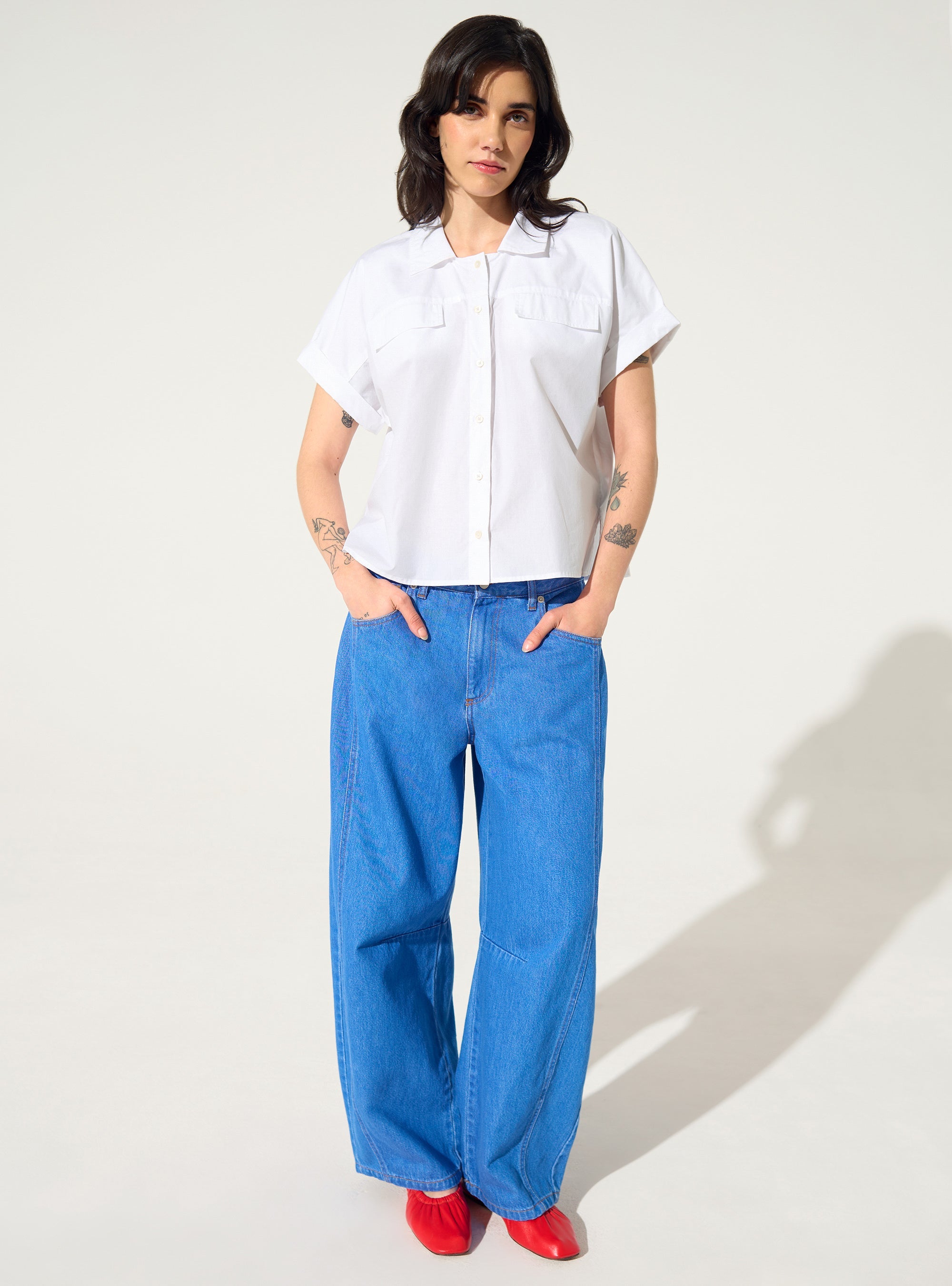 White organic cotton oversized shirt