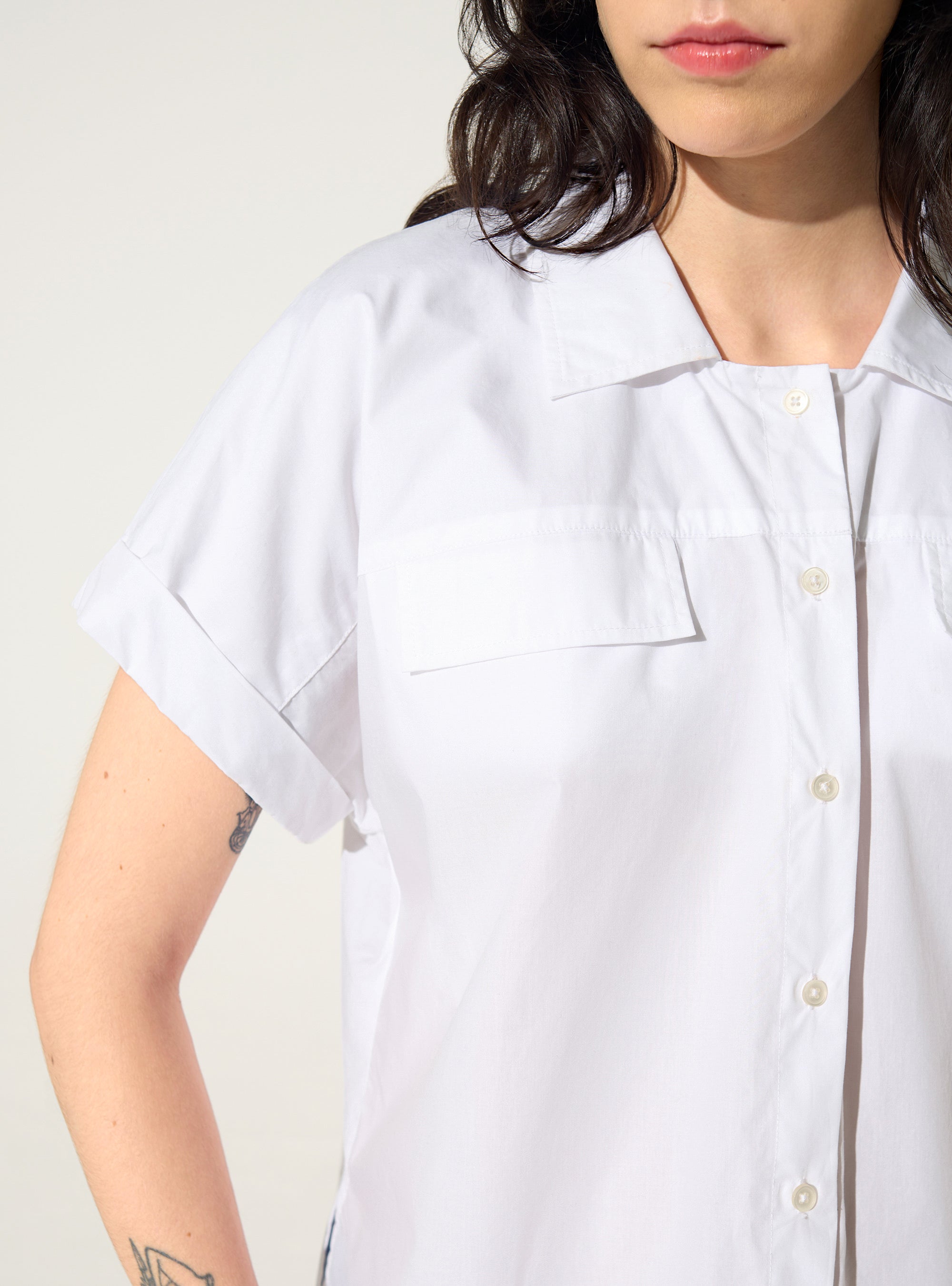 White organic cotton oversized shirt