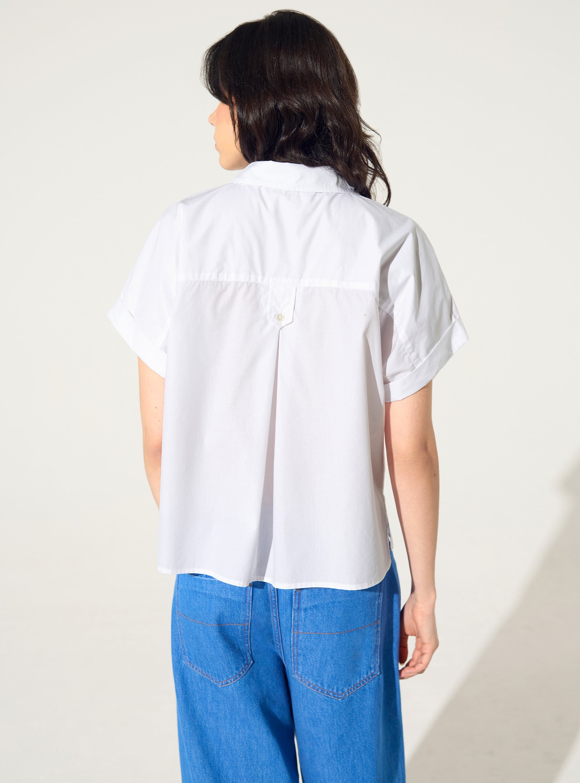 White organic cotton oversized shirt