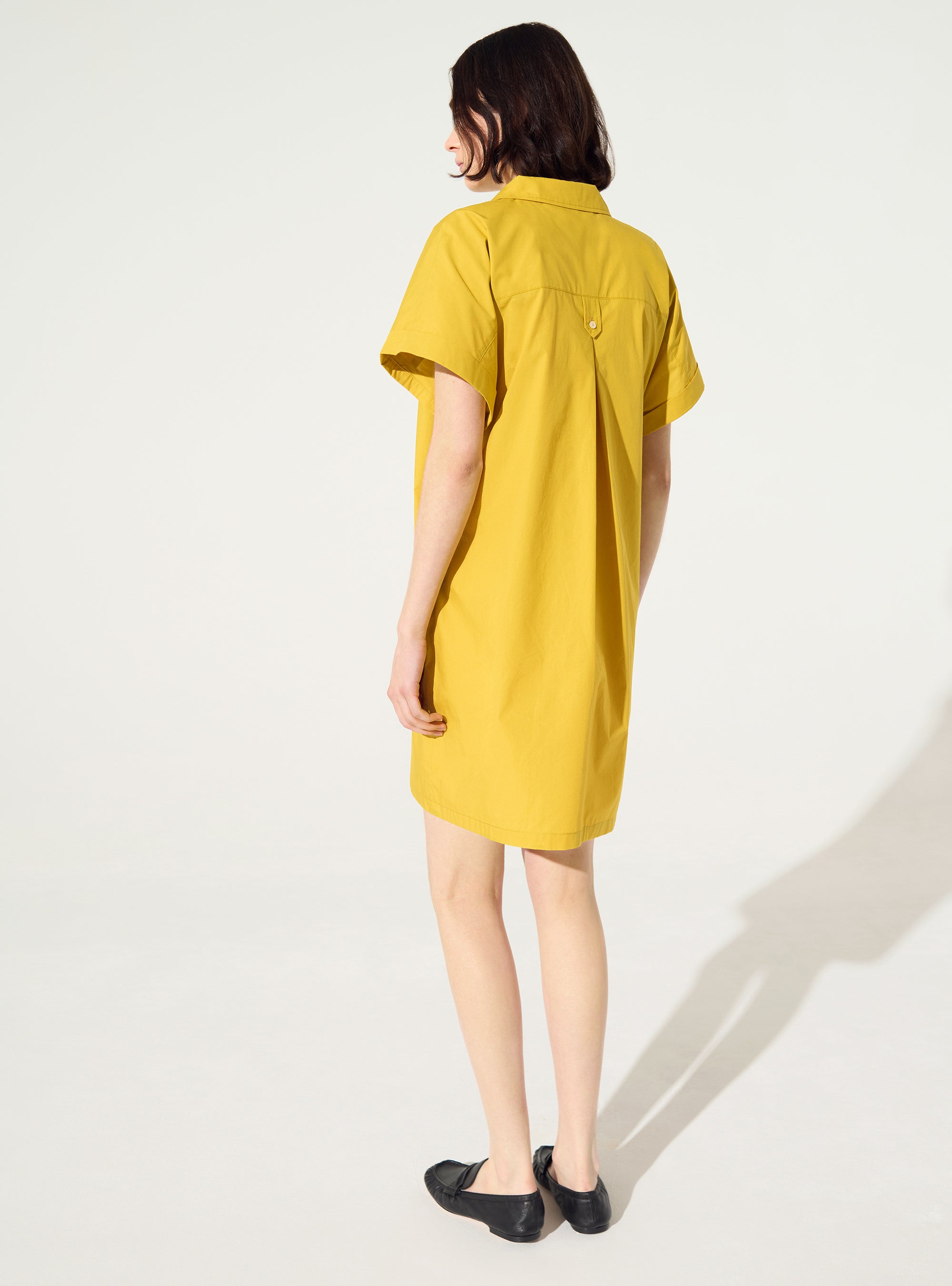 Yellow organic cotton oversized dress