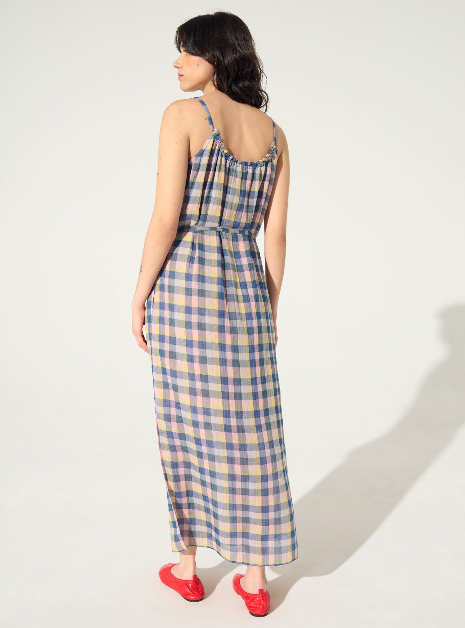 Cotton checkered dress