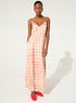 Orange printed maxi dress