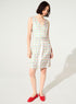 Sublimated pleated fitted dress