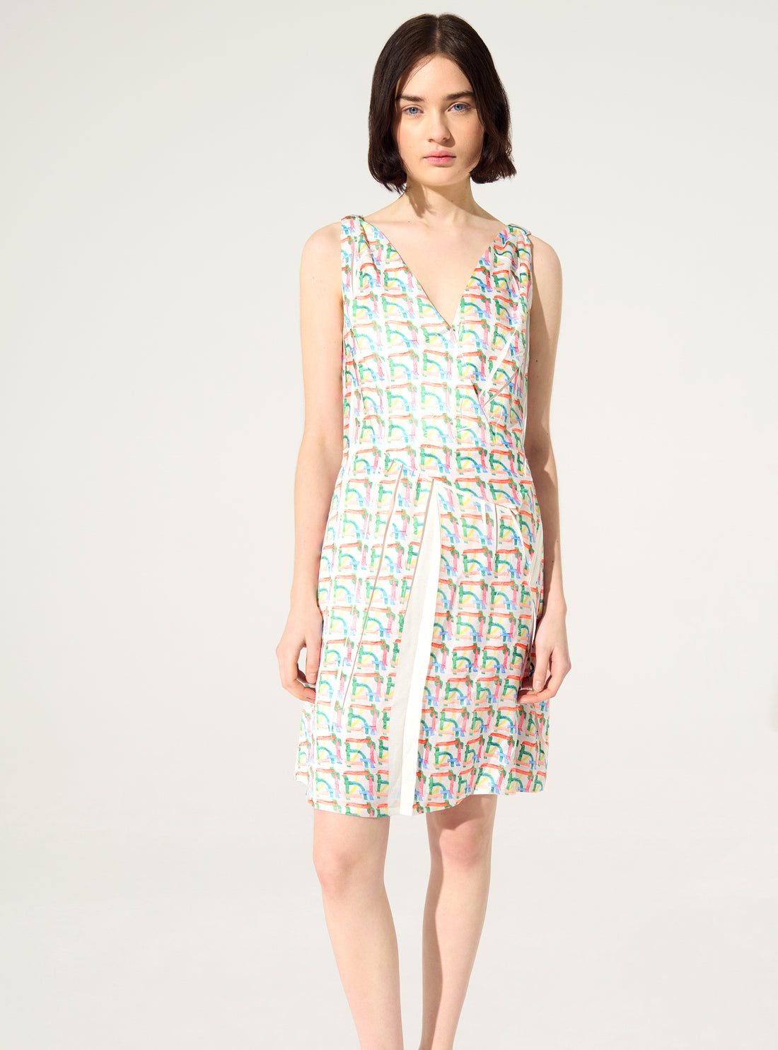 Sublimated pleated fitted dress COTELAC | Official Store Sublimated pleated fitted dress COTELAC | Official Store