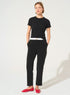 7/8th straight trousers black
