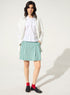 Upcycled green cotton skirt