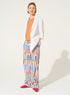 Blue cotton printed jeans