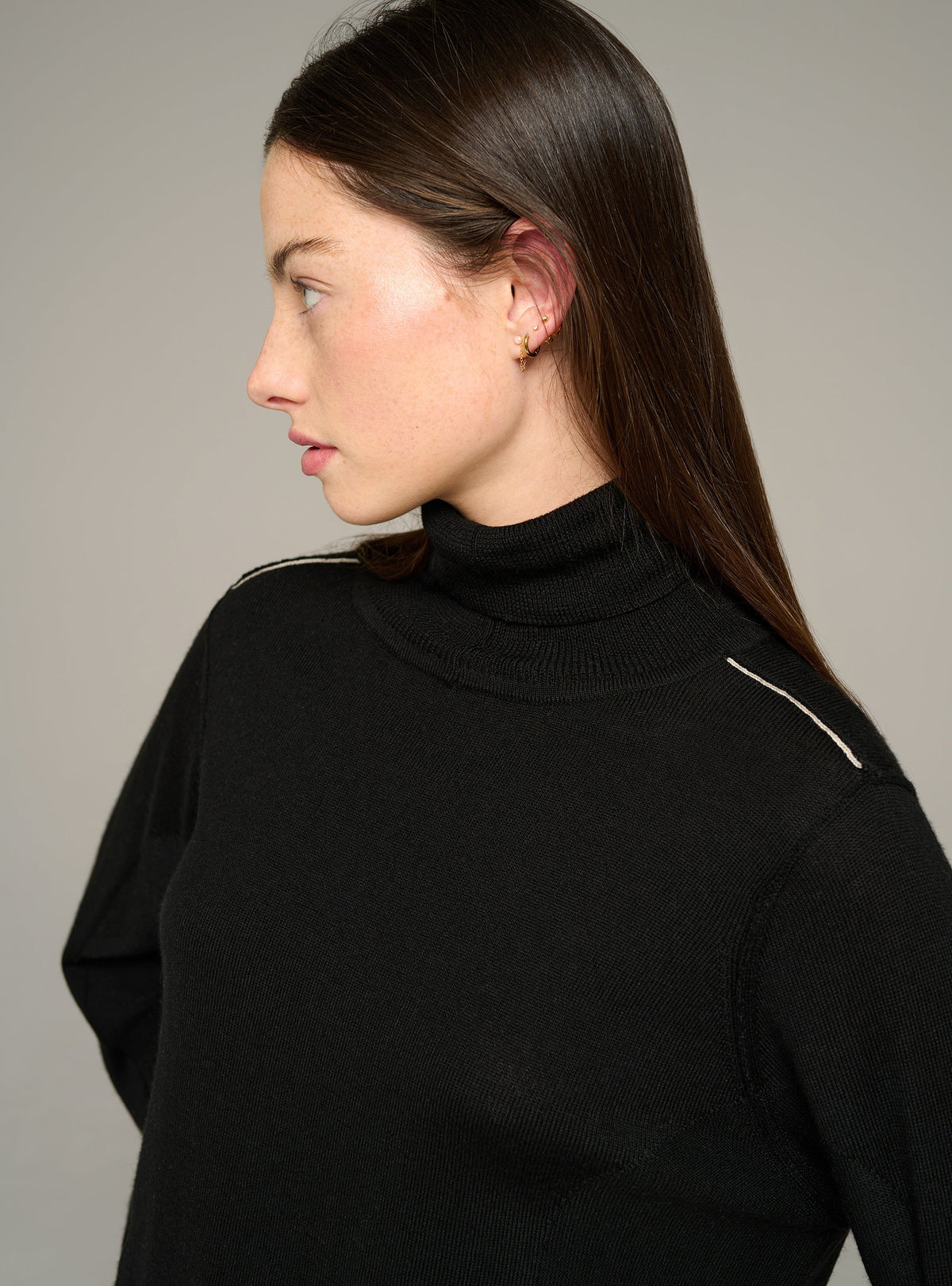 Cotélac Fine-knit wool turtleneck sweater