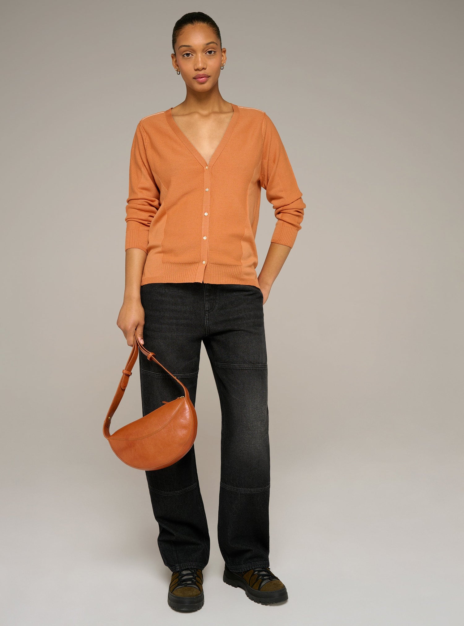 Cotélac acoté Fine-knit wool V-neck cardigan