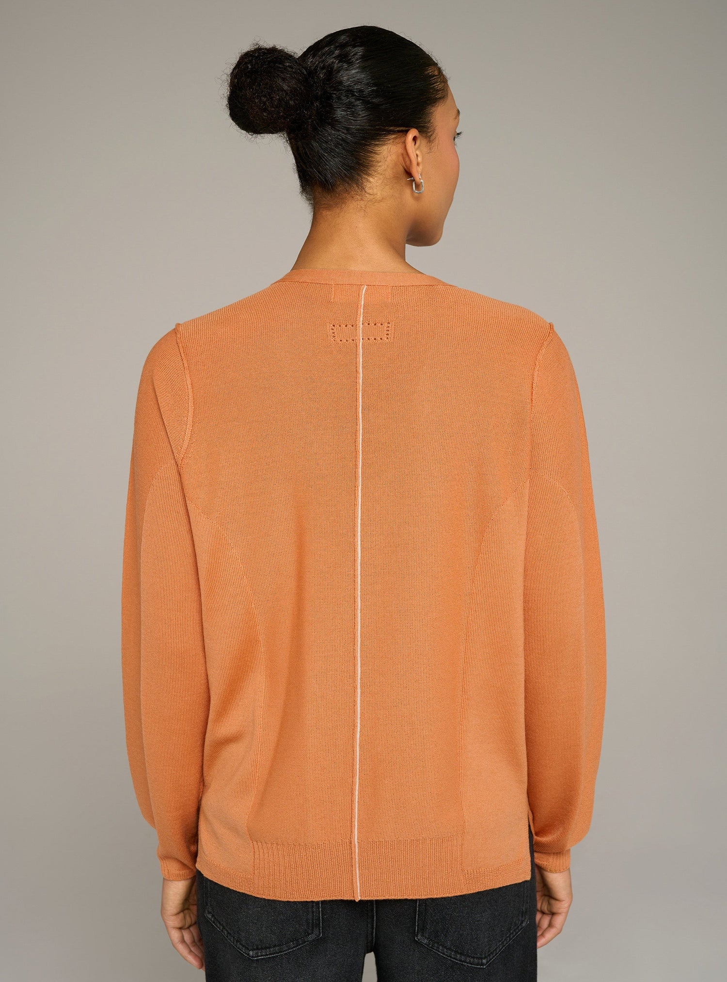 Cotélac Fine-knit wool V-neck cardigan