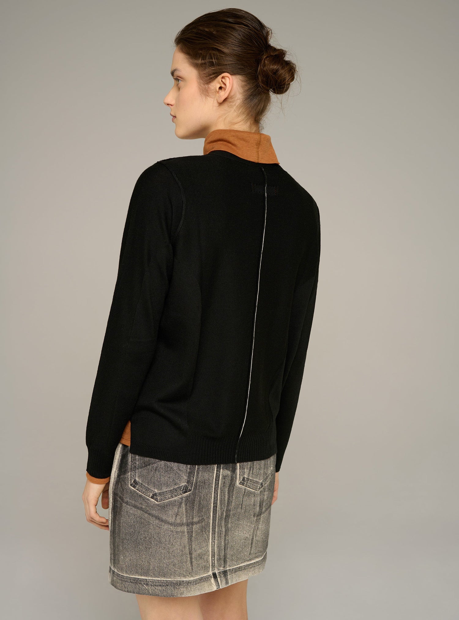 Cotélac Fine-knit wool V-neck cardigan