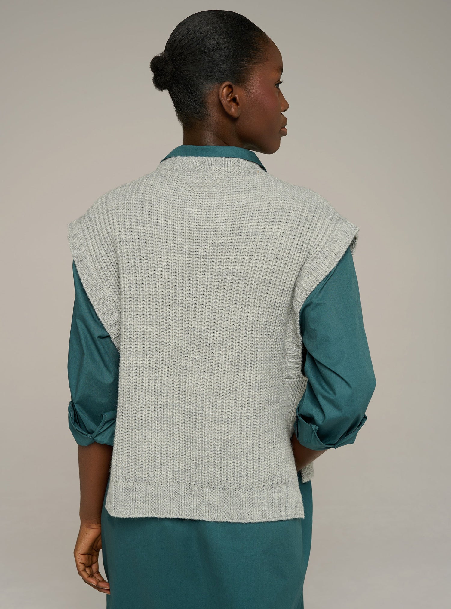 Cotélac Sleeveless cable-knit sweater