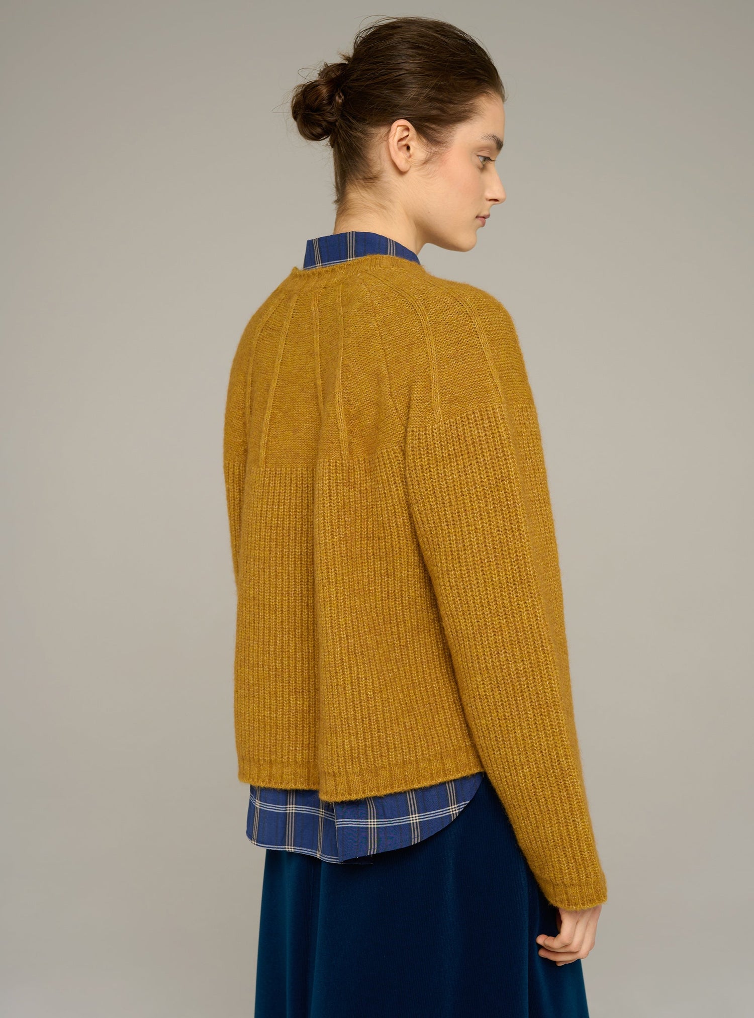 Cotélac Oversized ribbed-knit crewneck sweater