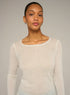 Cotélac acoté Fitted long-sleeve crewneck jersey tee
