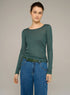 Cotélac acoté Fitted long-sleeve crewneck jersey tee