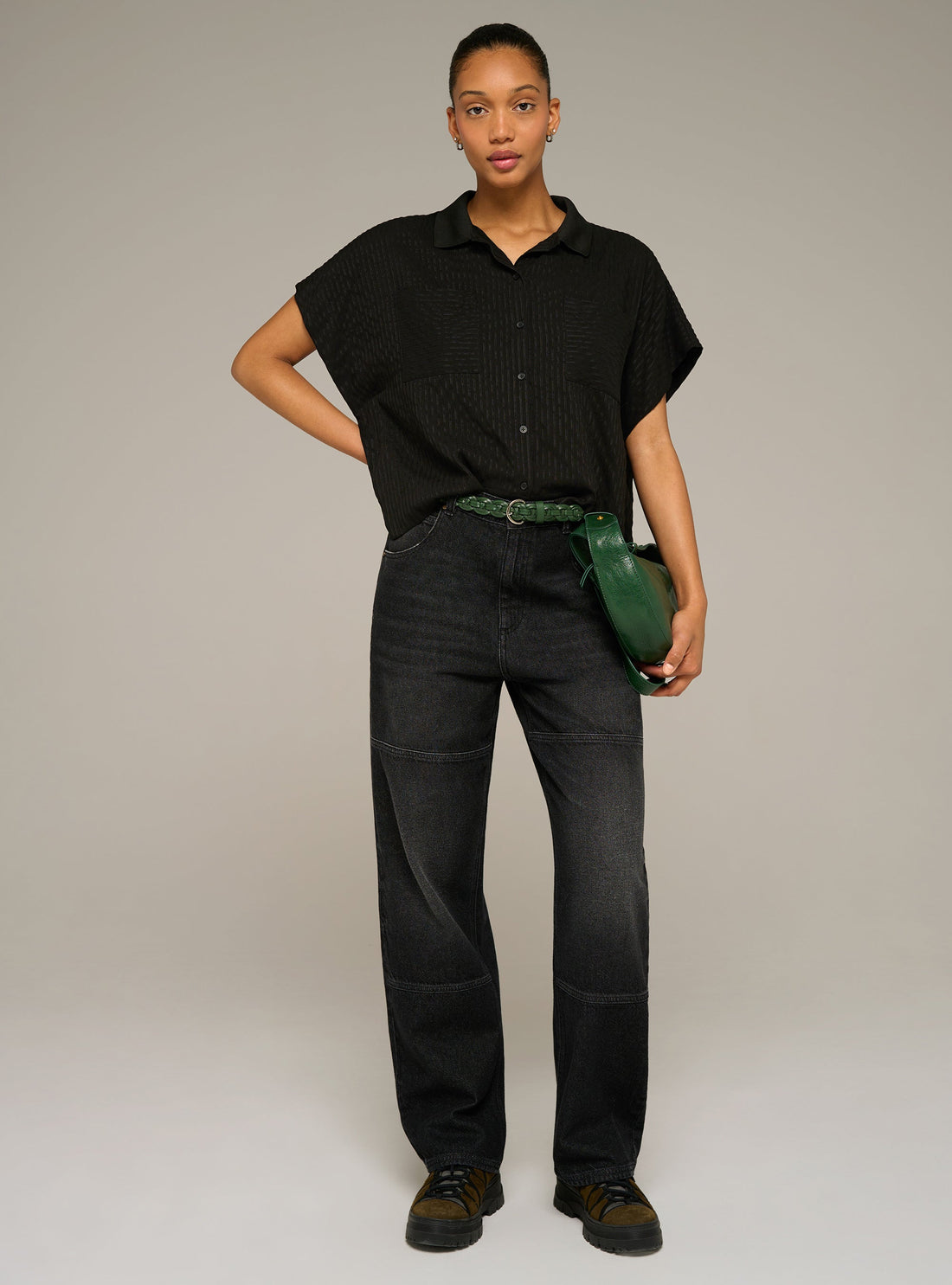 Cotélac acoté Tonal striped polo-style shirt