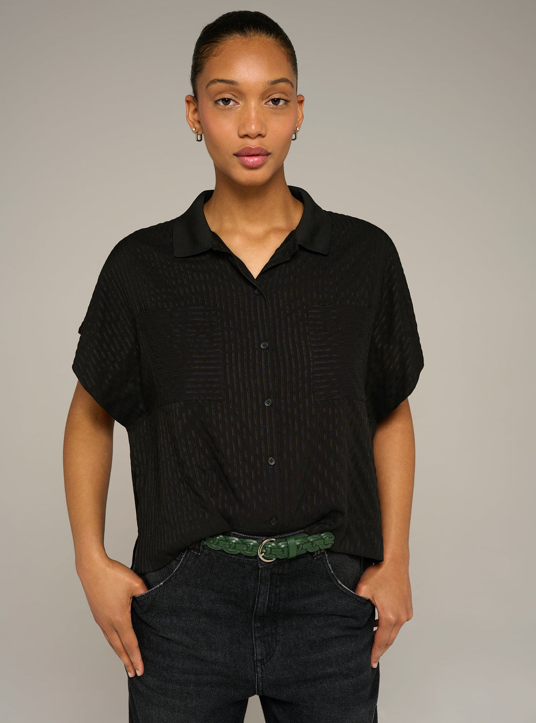 Cotélac Tonal striped polo-style shirt