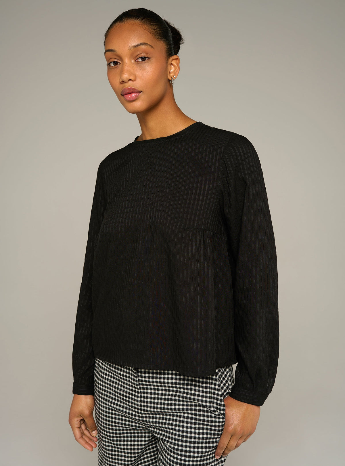 Cotélac Tonal striped crewneck blouse
