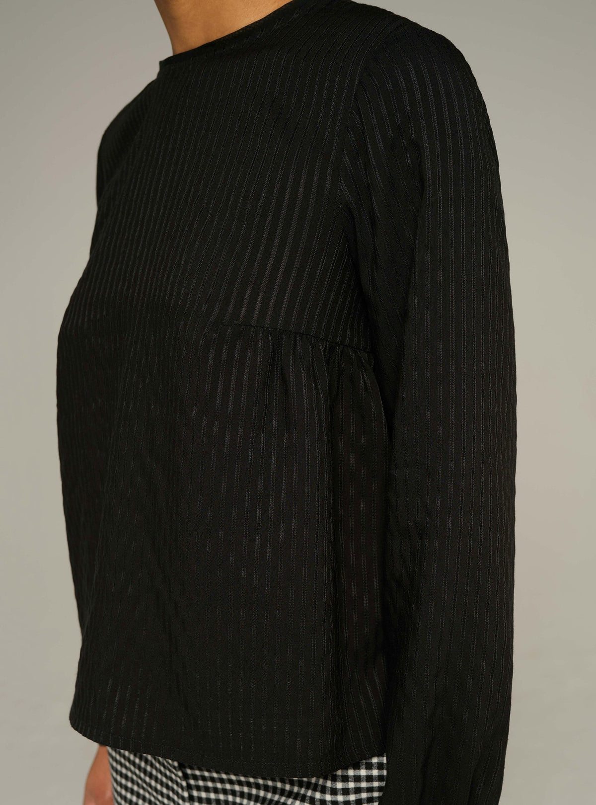 Cotélac Tonal striped crewneck blouse