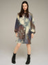 Cotélac acoté Printed long-sleeve velvet mini dress