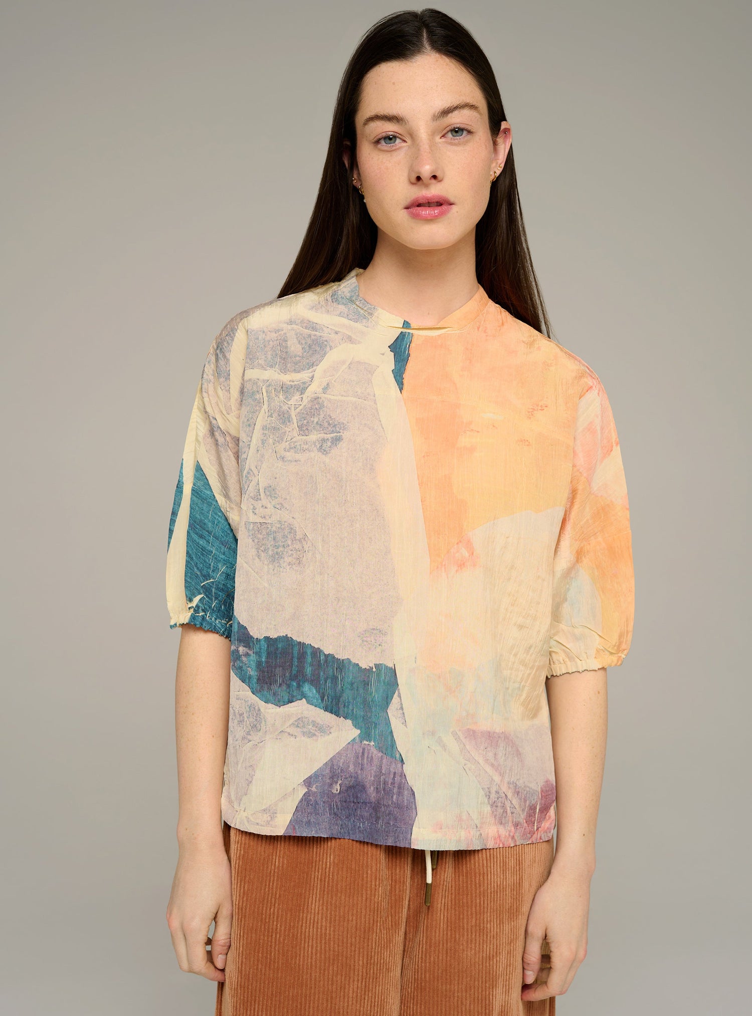 Cotélac Printed 3/4-sleeve blouse