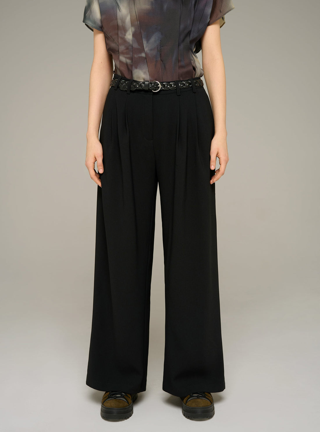 Cotélac Wide-leg black pants