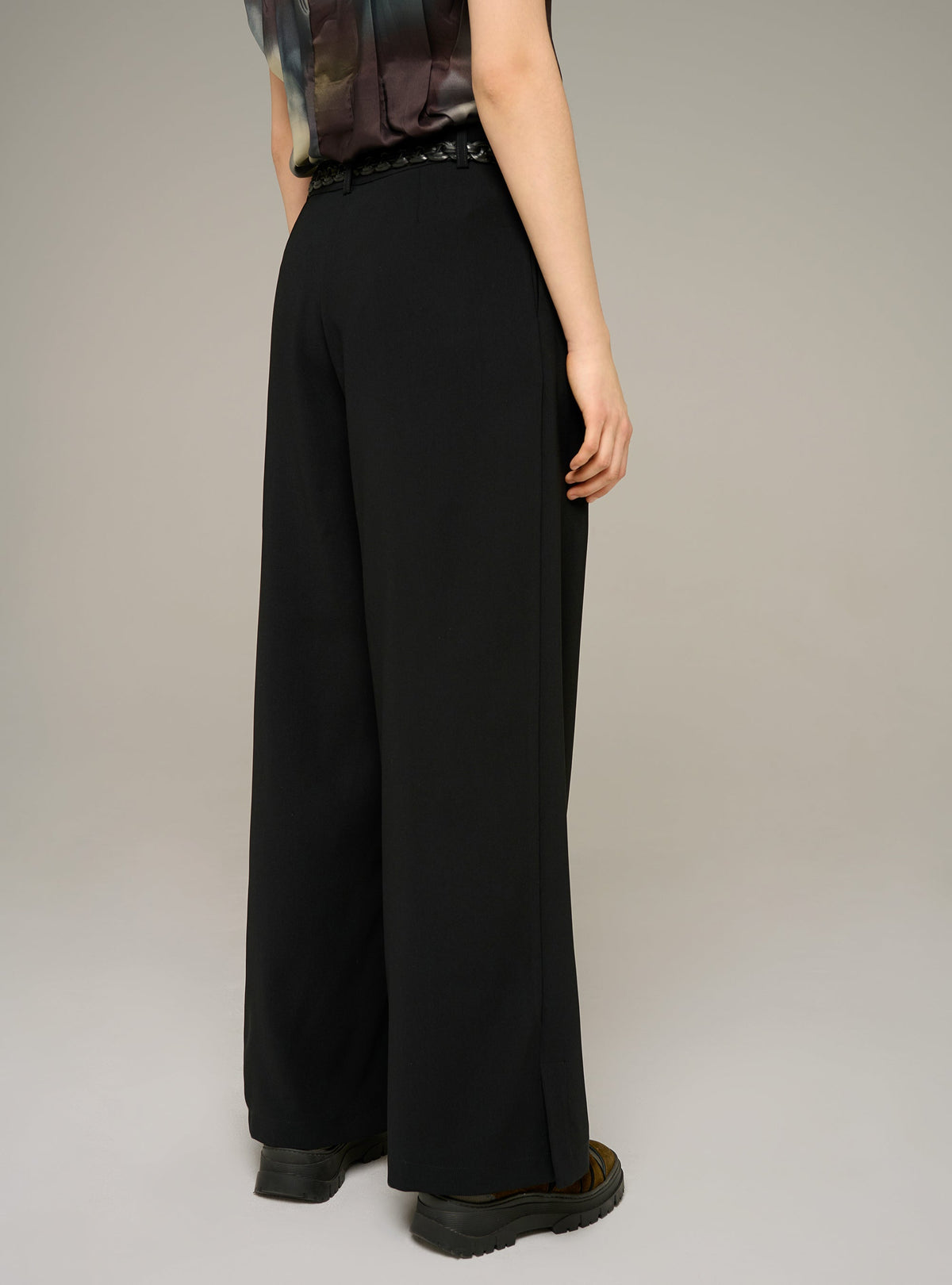 Cotélac Wide-leg black pants