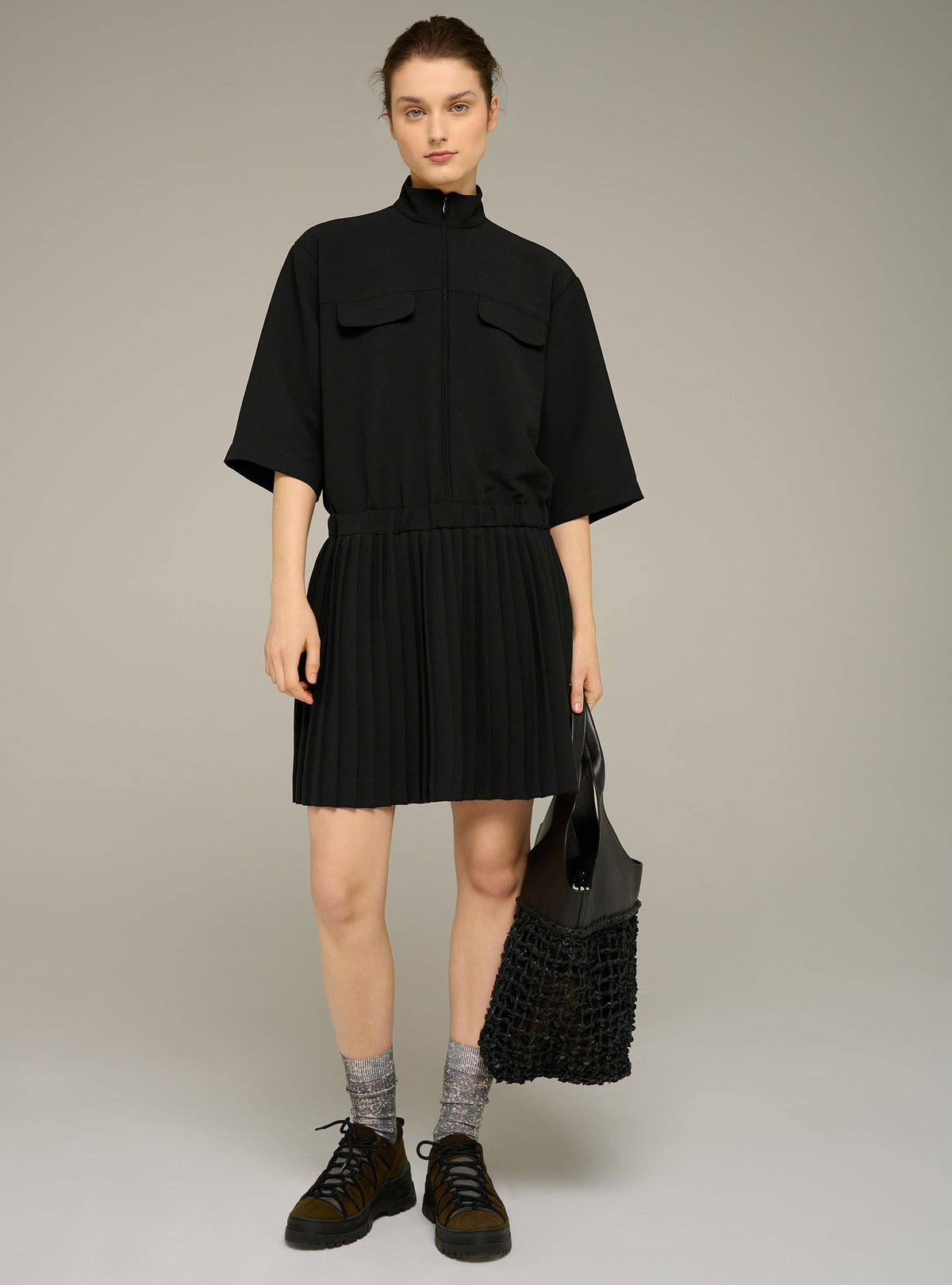 Cotélac acoté Pleated straight mini dress