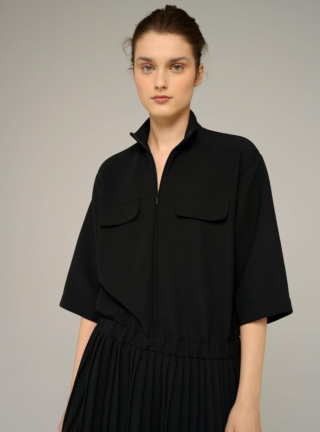 Cotélac Pleated straight mini dress