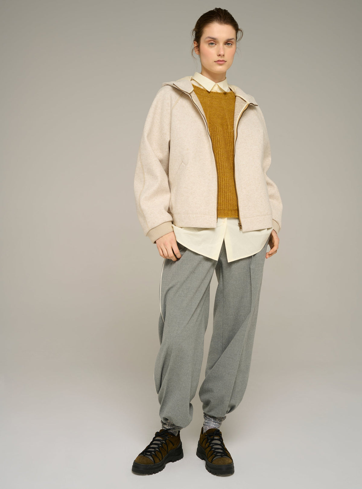 Cotélac acoté Oversized hooded jacket