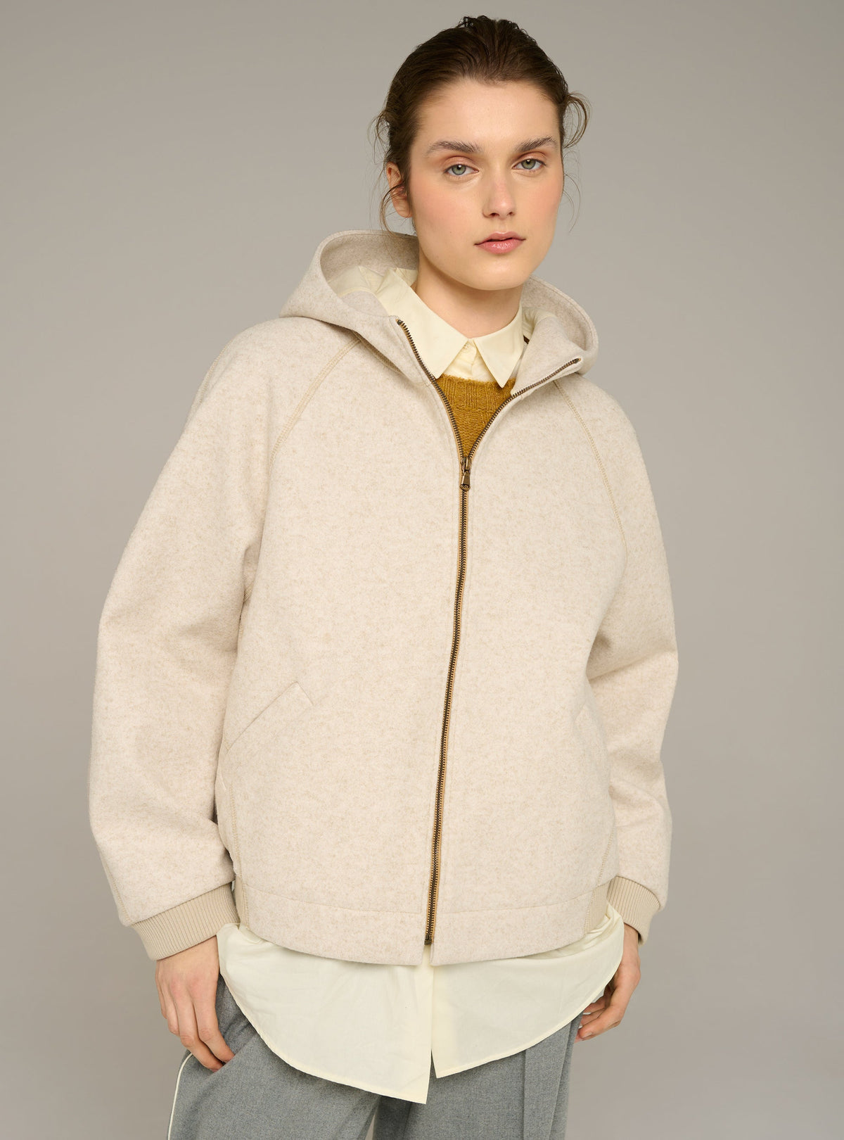 Cotélac Oversized hooded jacket