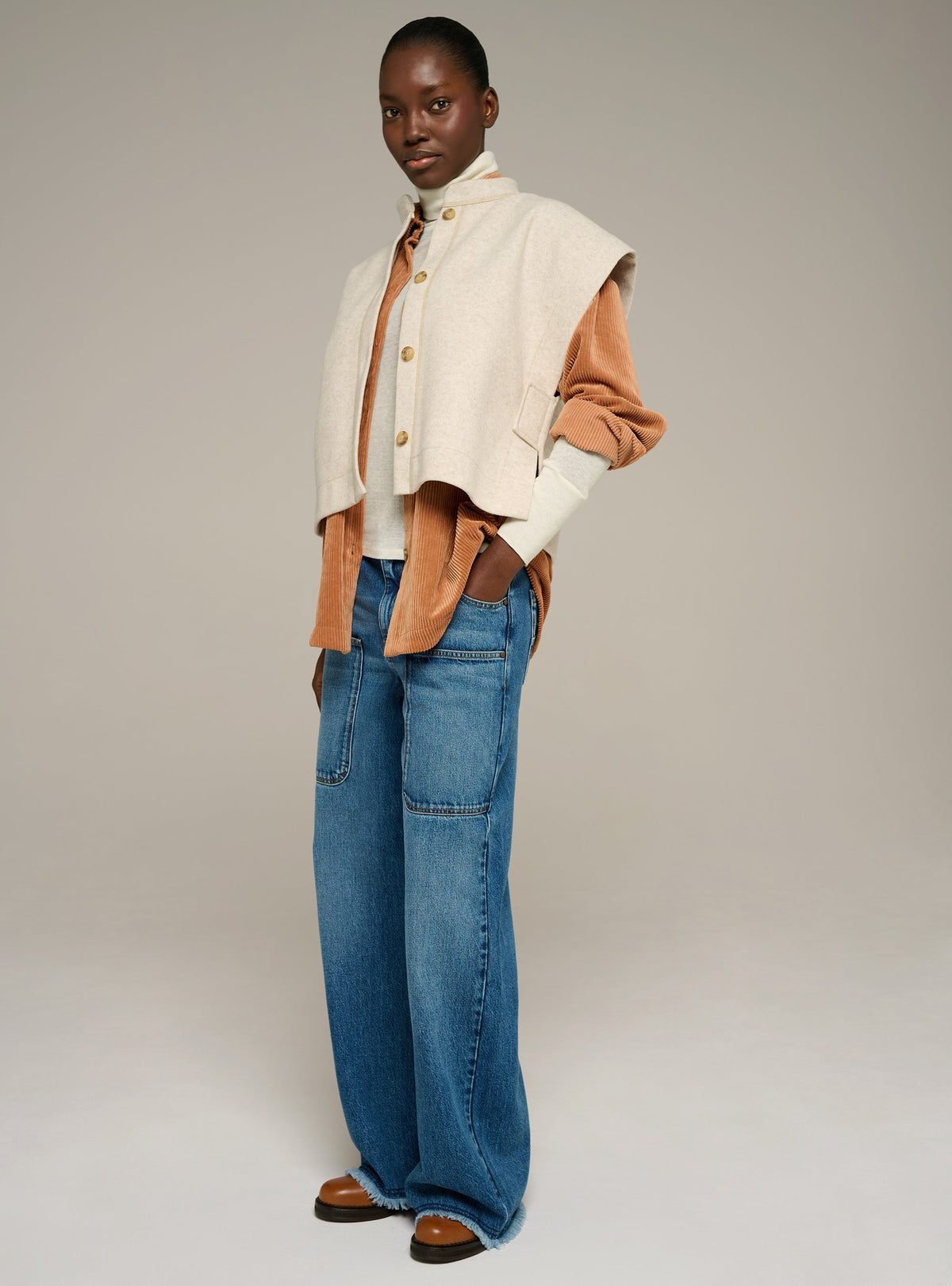 Cotélac acoté Straight sleeveless vest