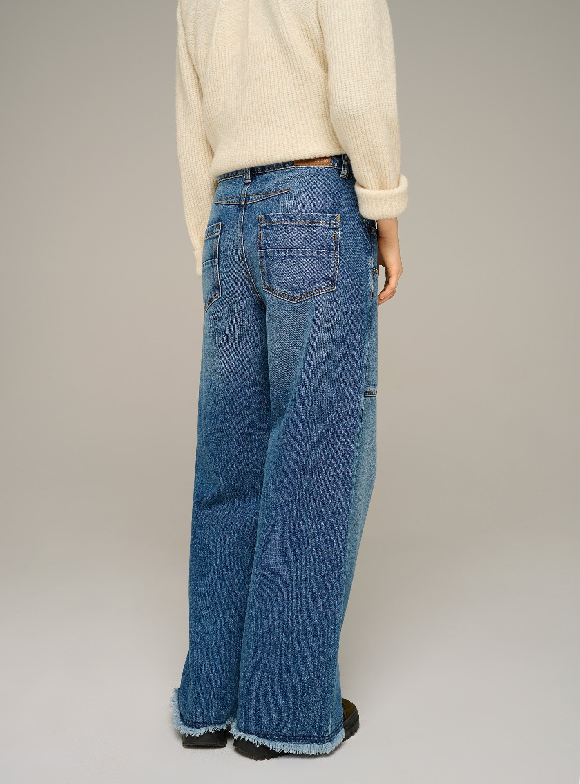 Cotélac Straight-leg cotton-lyocell jeans