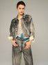 Cotélac acoté Printed short denim jacket