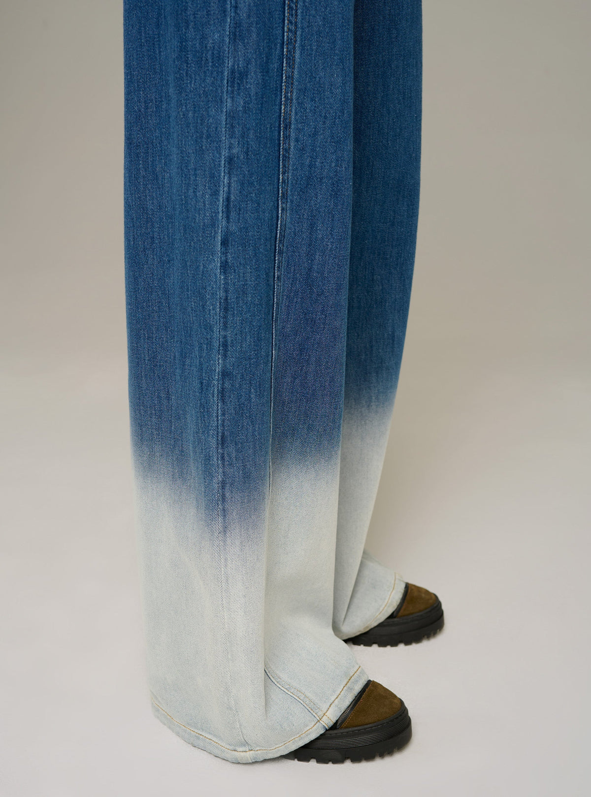 Cotélac Faded wide-leg jeans