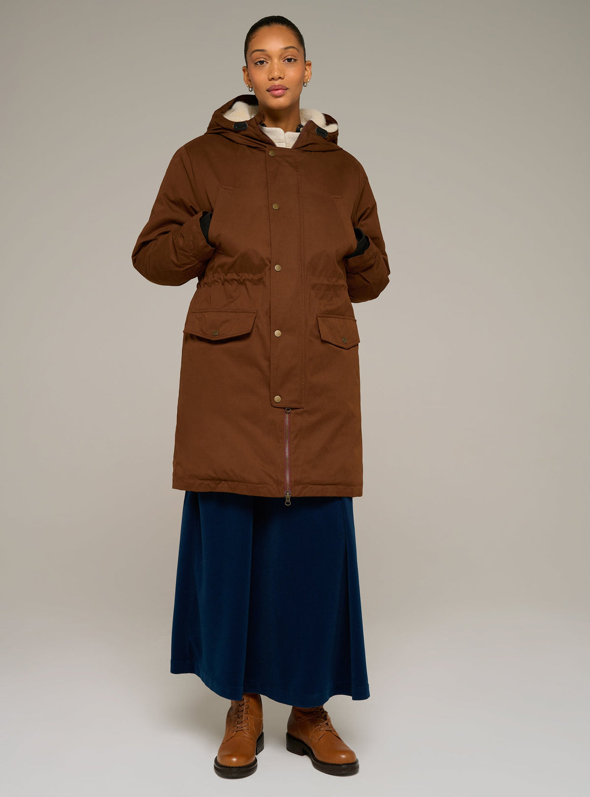 Cotélac Long hooded parka