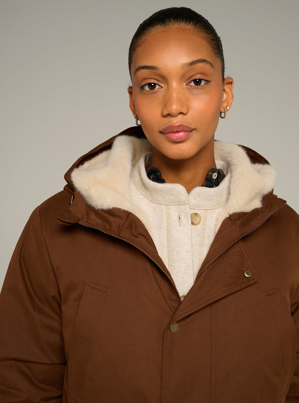 Cotélac Long hooded parka