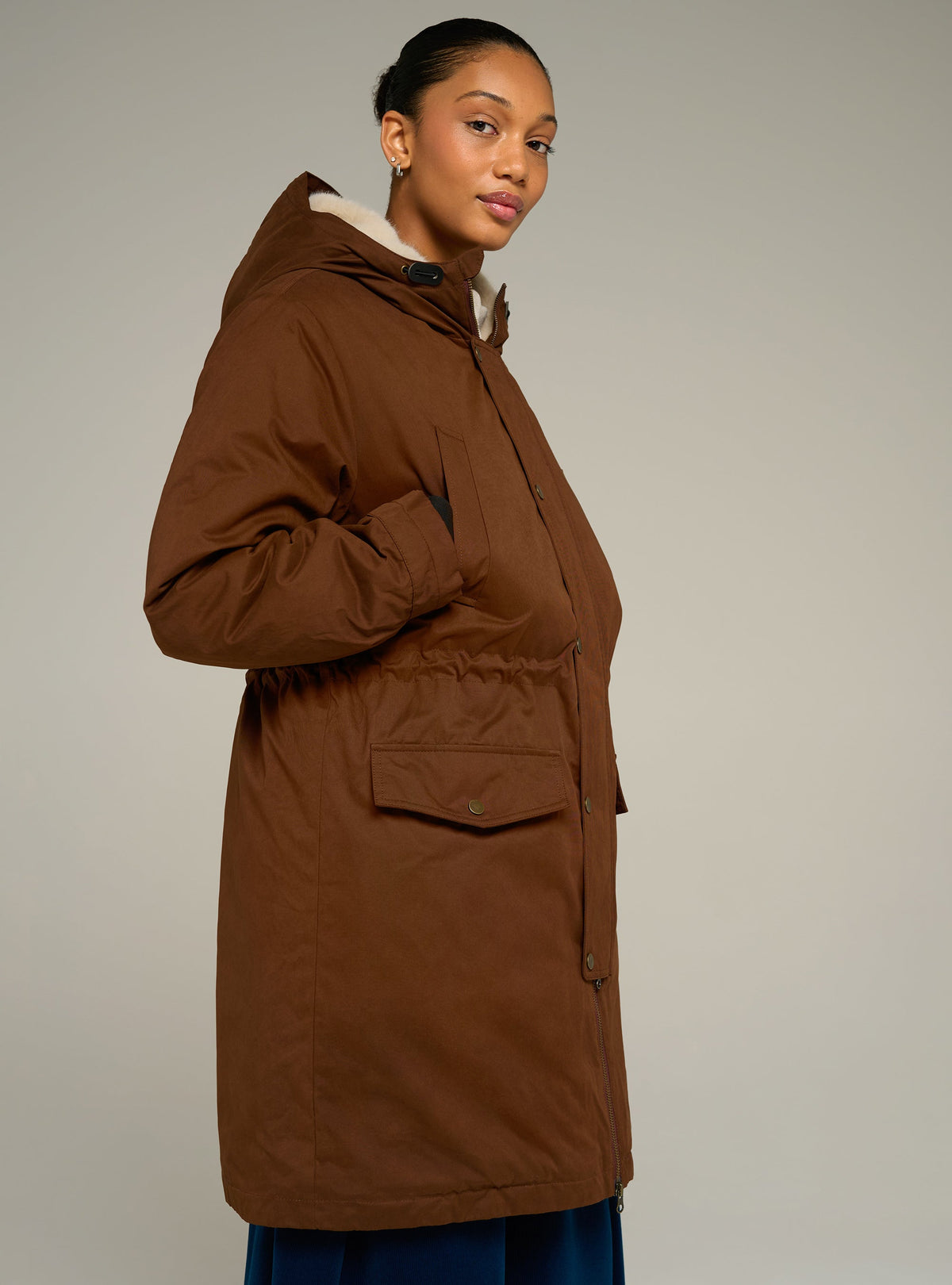 Cotélac Long hooded parka