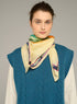 Cotélac acoté Large printed wool scarf