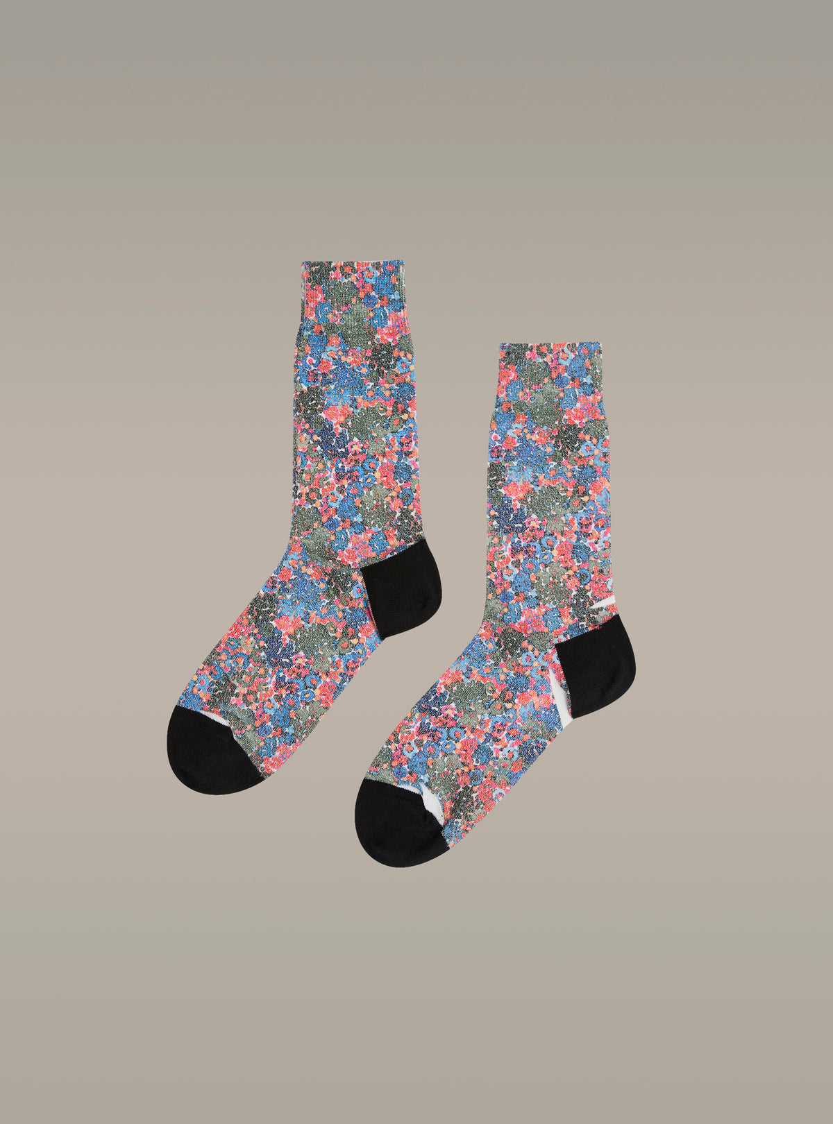 Printed mid-calf socks