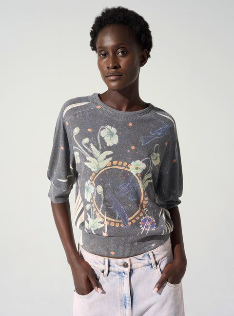 Short sleeve sweater