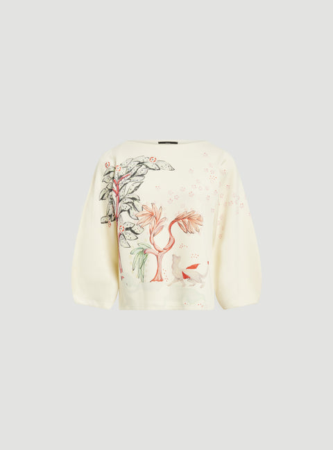 Puff sleeve sweatshirt