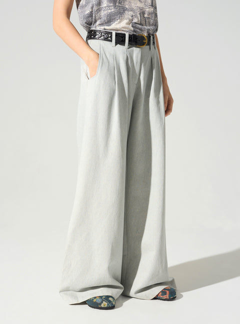 High waisted wide leg pants