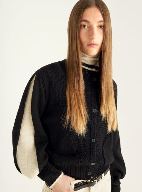 Bomber-style cardigan