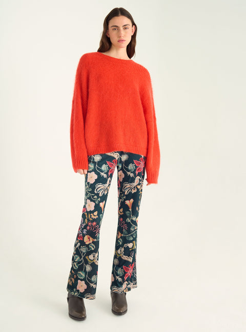 Brushed mohair sweater