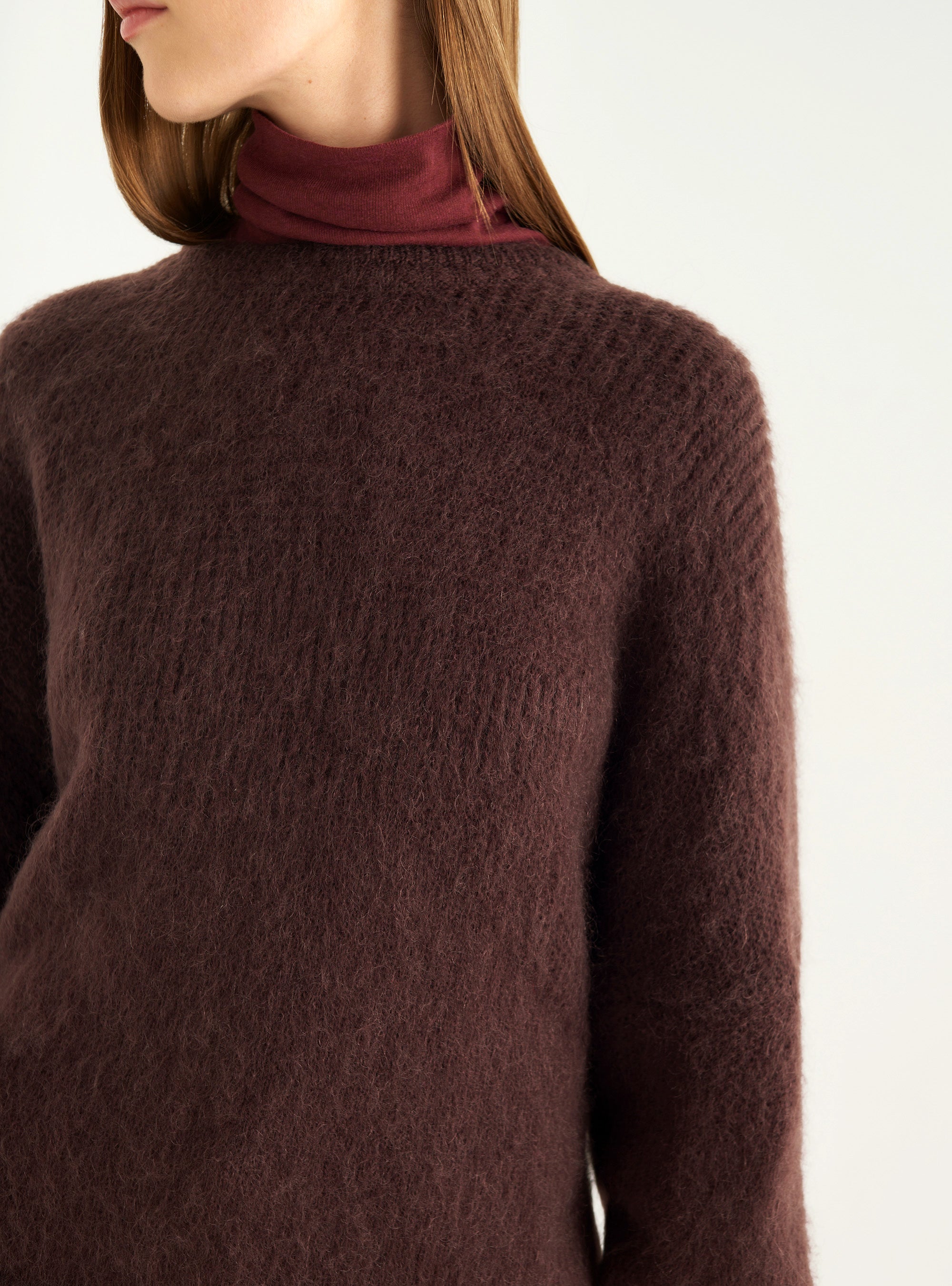 Brushed mohair sweater
