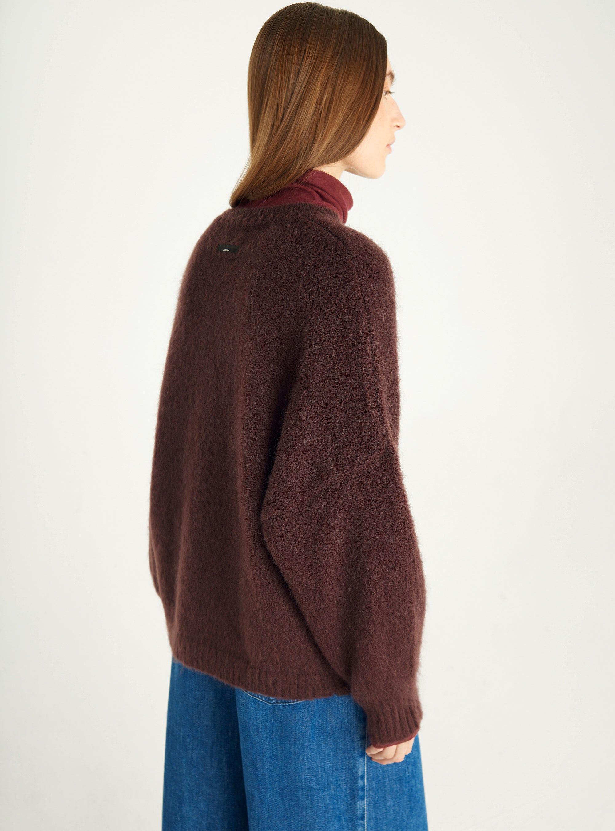 Brushed mohair sweater