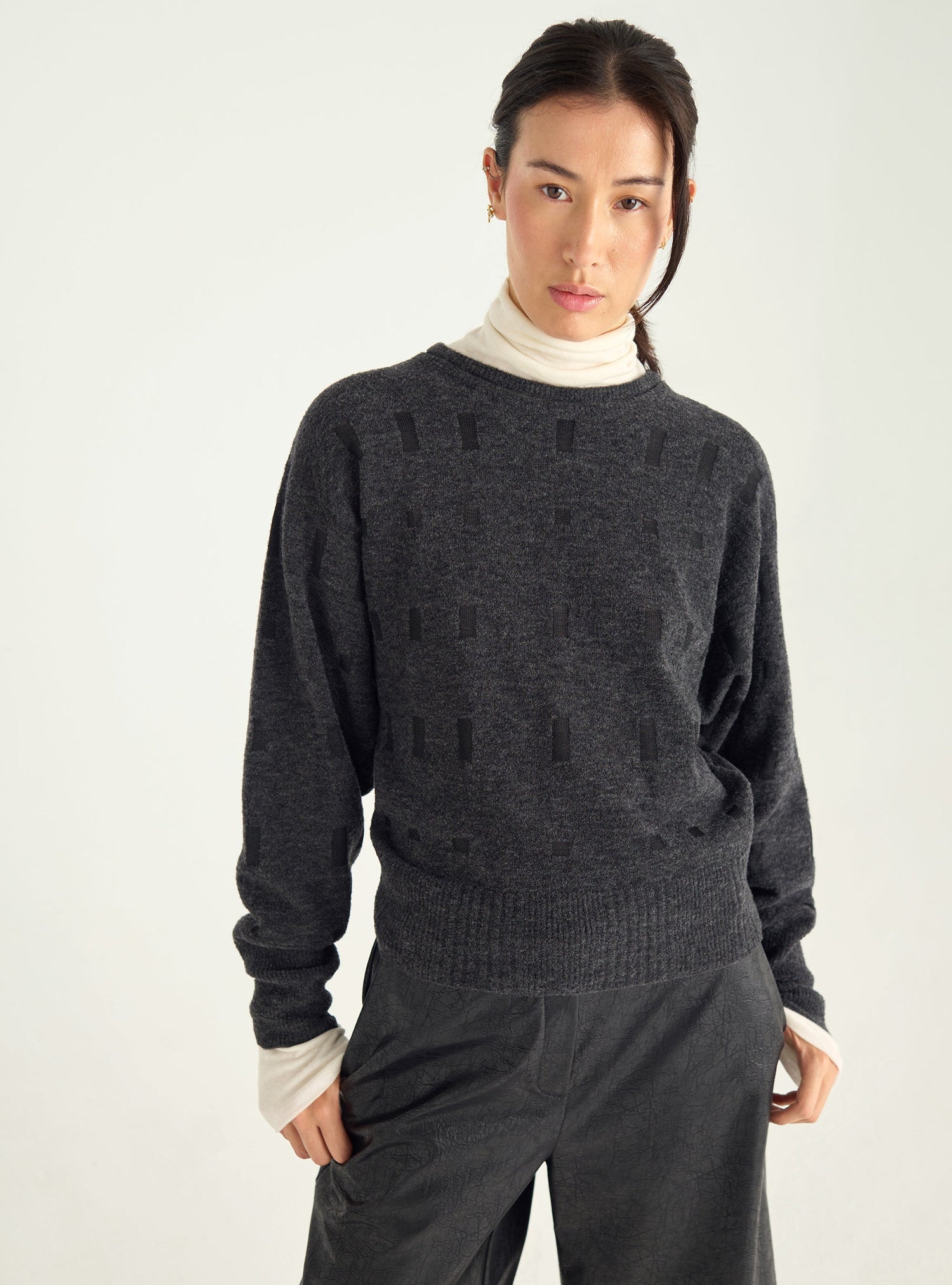 Graphic jacquard sweater